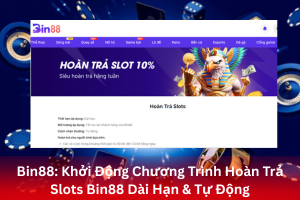 ảnh đại diện Bin88: Khởi Động Chương Trình Hoàn Trả Slots Bin88 Dài Hạn & Tự Động