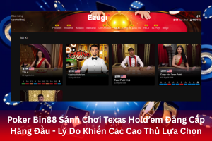 ảnh đại diện Poker Bin88 Sảnh Chơi Texas Hold’em Đẳng Cấp Hàng Đầu - Lý Do Khiến Các Cao Thủ Lựa Chọn